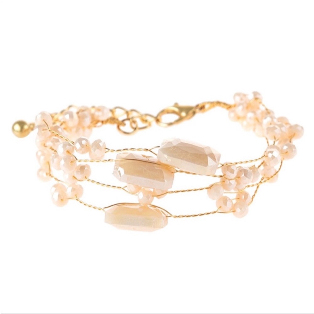 ✅ Ivory stone beaded bracelet